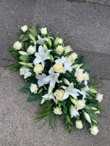 Rose and Lily Coffin Spray